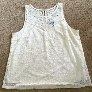 White lace tank top